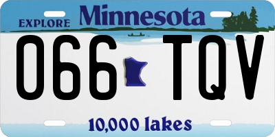 MN license plate 066TQV