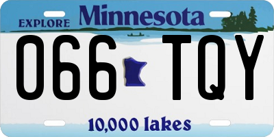 MN license plate 066TQY