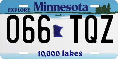 MN license plate 066TQZ