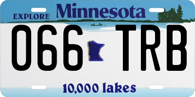 MN license plate 066TRB