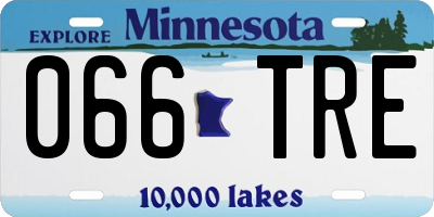 MN license plate 066TRE