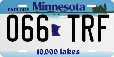 MN license plate 066TRF