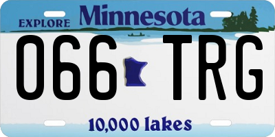 MN license plate 066TRG