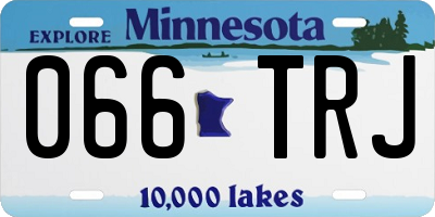 MN license plate 066TRJ