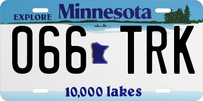 MN license plate 066TRK