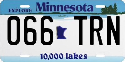 MN license plate 066TRN