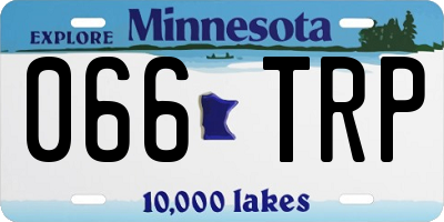 MN license plate 066TRP