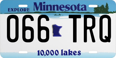 MN license plate 066TRQ