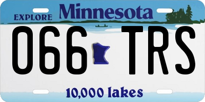 MN license plate 066TRS
