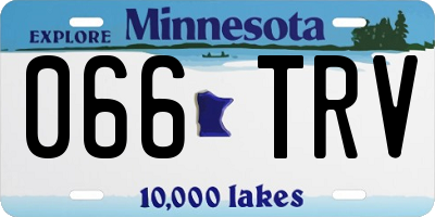 MN license plate 066TRV