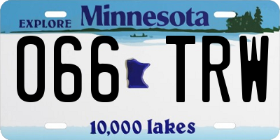 MN license plate 066TRW