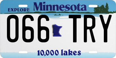 MN license plate 066TRY