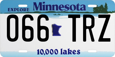 MN license plate 066TRZ