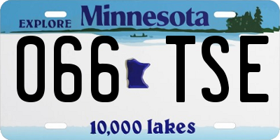MN license plate 066TSE
