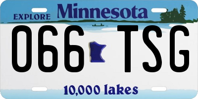 MN license plate 066TSG