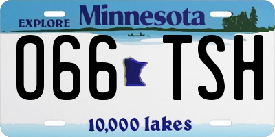 MN license plate 066TSH