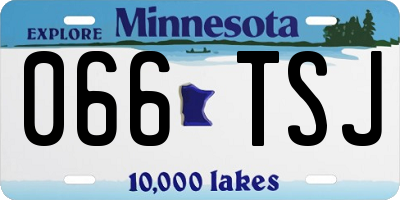 MN license plate 066TSJ
