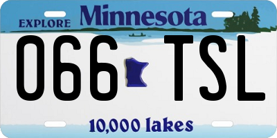 MN license plate 066TSL