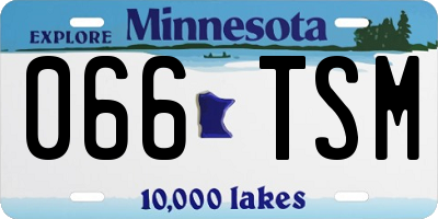 MN license plate 066TSM