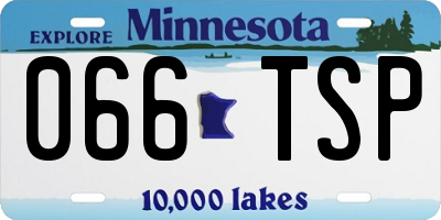 MN license plate 066TSP