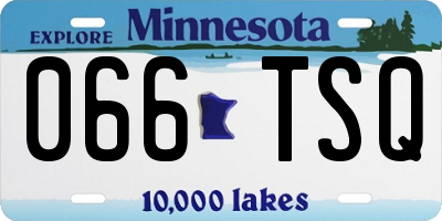 MN license plate 066TSQ