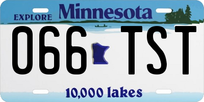 MN license plate 066TST