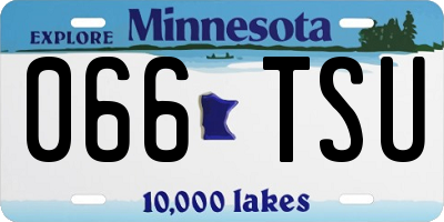 MN license plate 066TSU