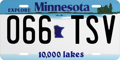 MN license plate 066TSV
