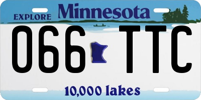 MN license plate 066TTC