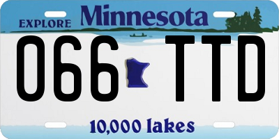 MN license plate 066TTD