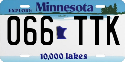 MN license plate 066TTK