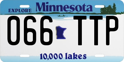 MN license plate 066TTP