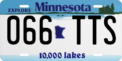MN license plate 066TTS