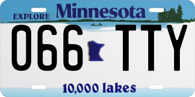 MN license plate 066TTY