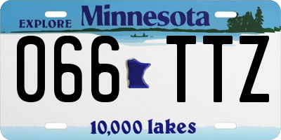 MN license plate 066TTZ