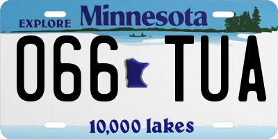 MN license plate 066TUA