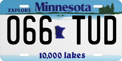 MN license plate 066TUD