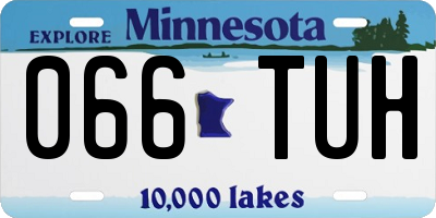 MN license plate 066TUH