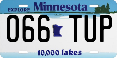 MN license plate 066TUP