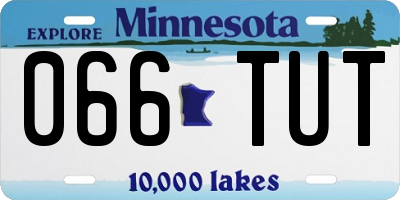 MN license plate 066TUT