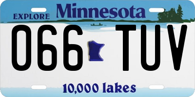 MN license plate 066TUV