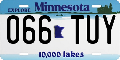 MN license plate 066TUY