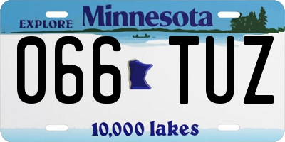 MN license plate 066TUZ