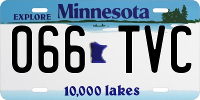 MN license plate 066TVC