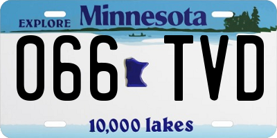 MN license plate 066TVD