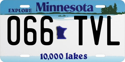 MN license plate 066TVL