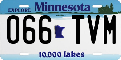 MN license plate 066TVM