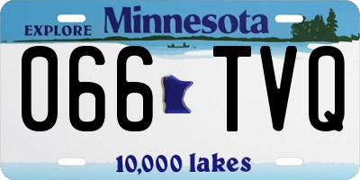 MN license plate 066TVQ