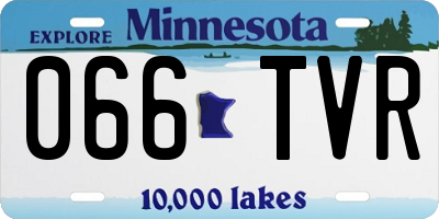 MN license plate 066TVR