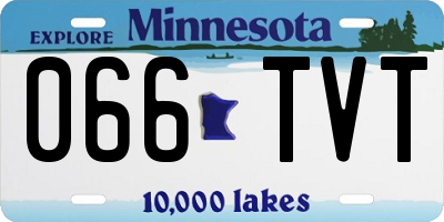 MN license plate 066TVT